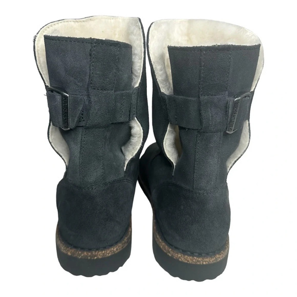 Birkenstock Women's Uppsala Shearling Suede Leather Boot in Graphite Sz: 36/5 - Picture 5 of 9